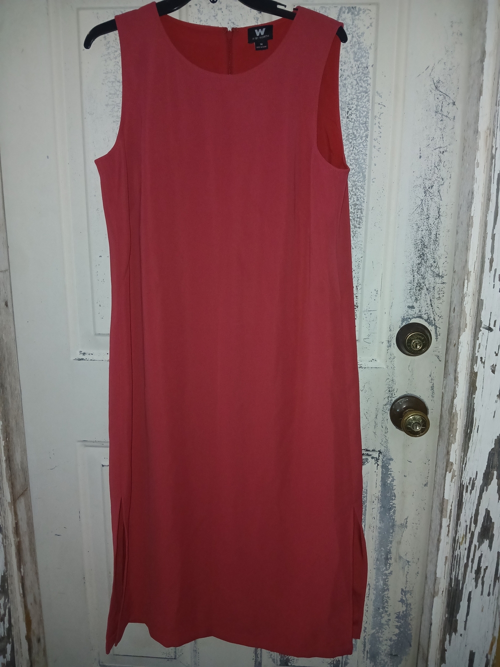 W by Worth Coral Sleeveless Shift Dress
